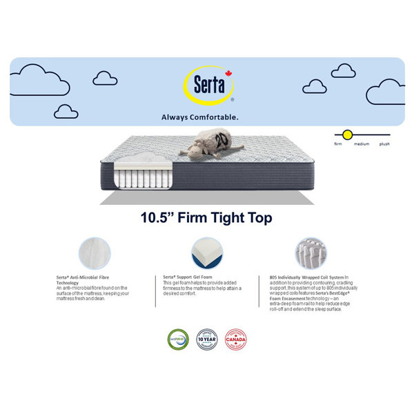 Serta 10.5" Firm Tight Top Mattress & Reviews Wayfair Canada